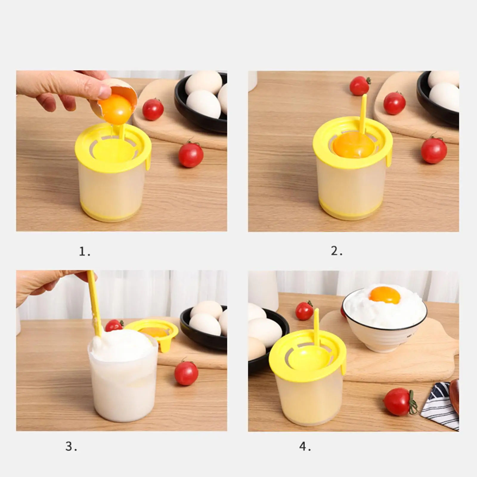 Egg Separator Cream Foame Egg White Separation Egg Fluff y Manual Egg-Beating Household Baking Tools for Home Kitchen