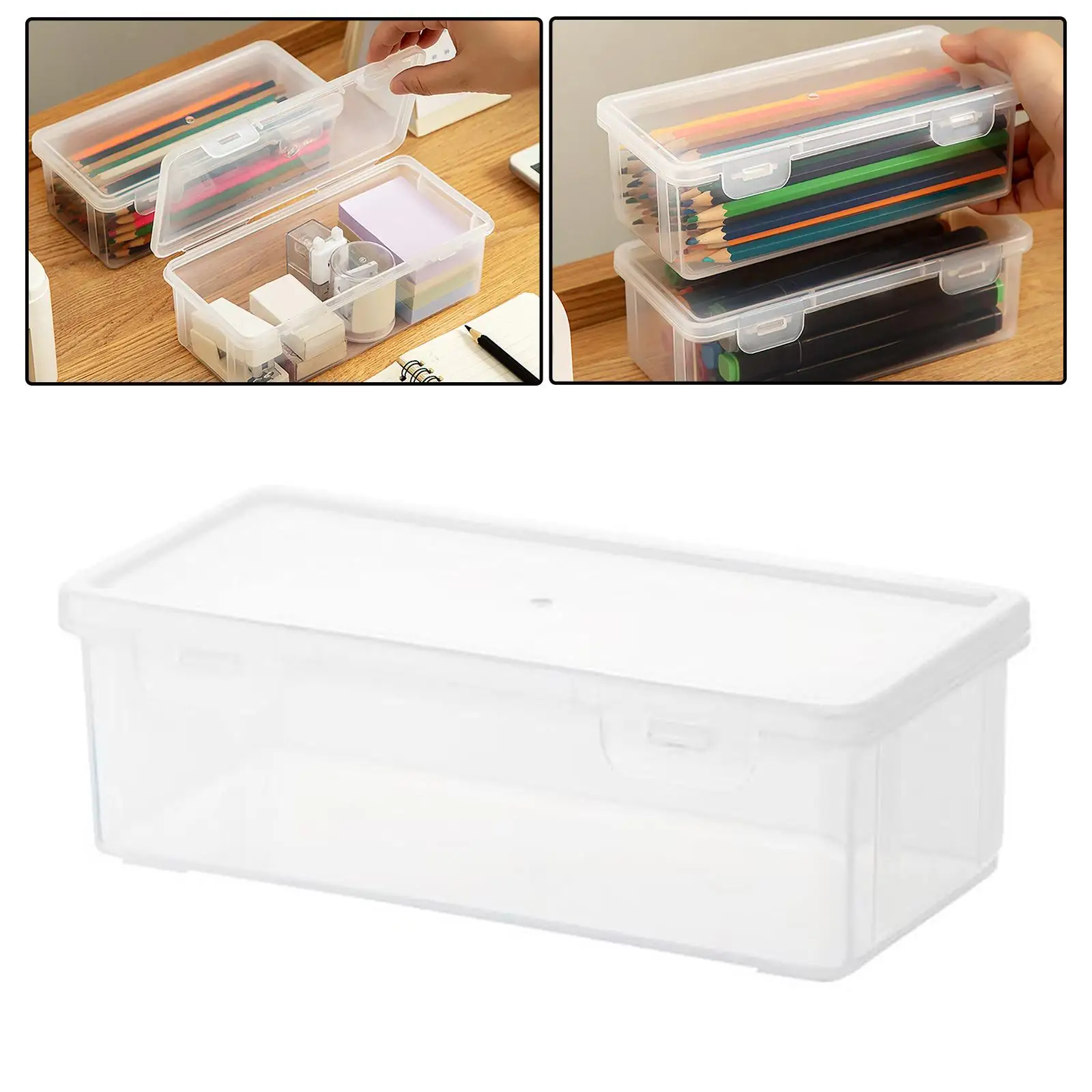 Storage Box Multifunctional Transparent Waterproof Organizer for Makeup Cosmetics Pens