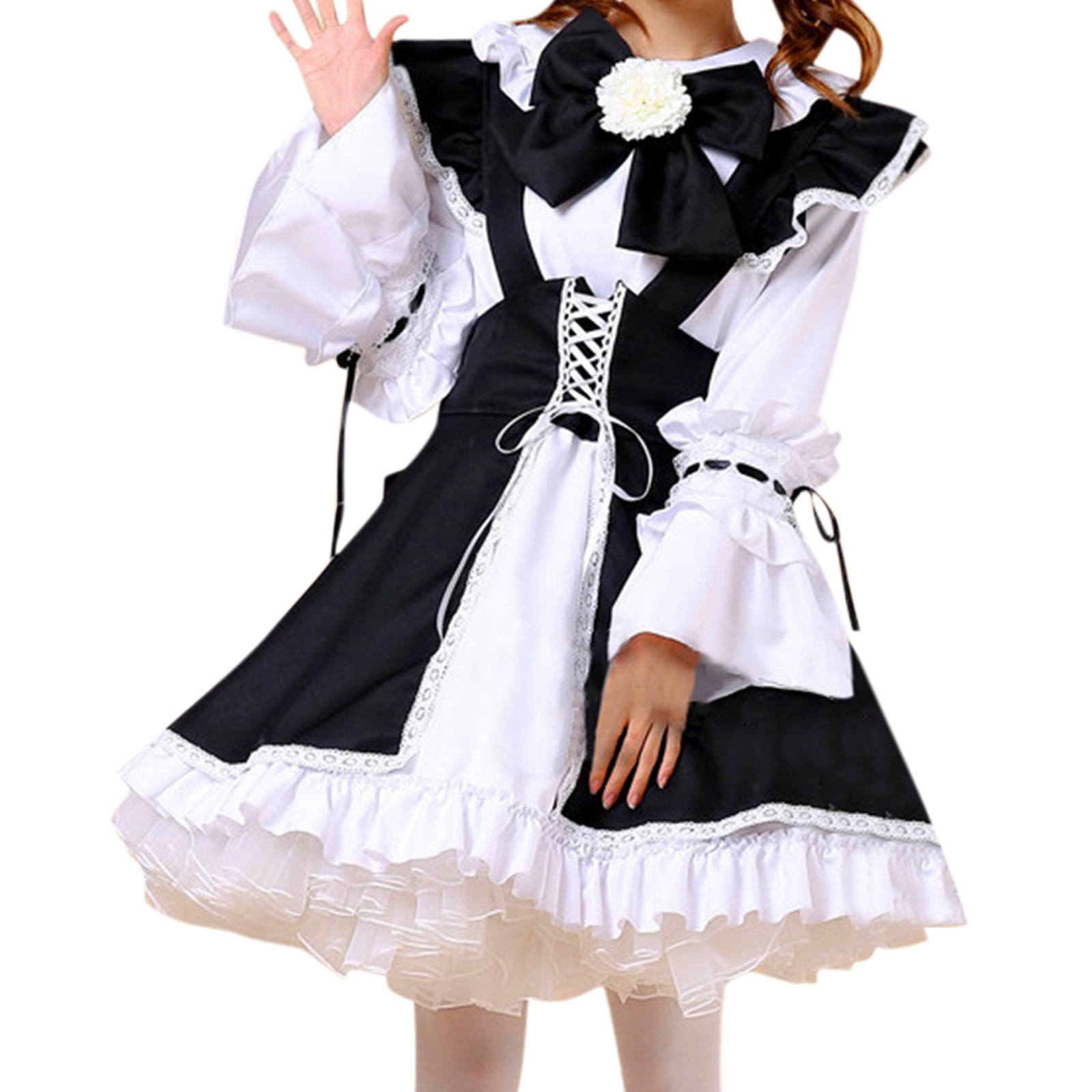 Maid Outfit Mini Dress Set 
