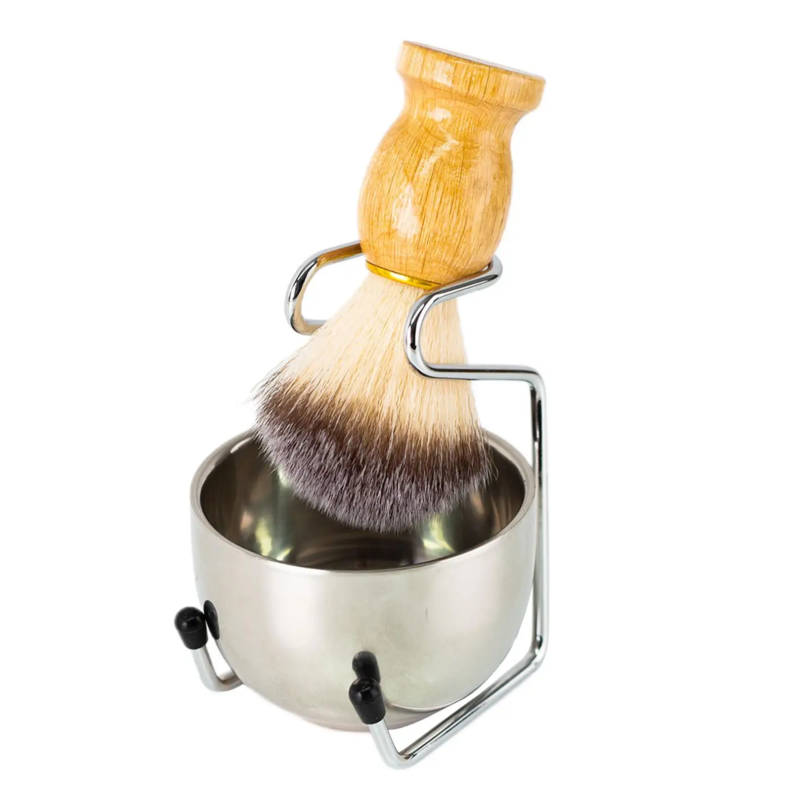 Shaving Brush  Shaving Kit, Wood Handle Perfect for Wet Shave Professional  Durable Hair Shaving Brushes Dia 82mm Bowl Gift