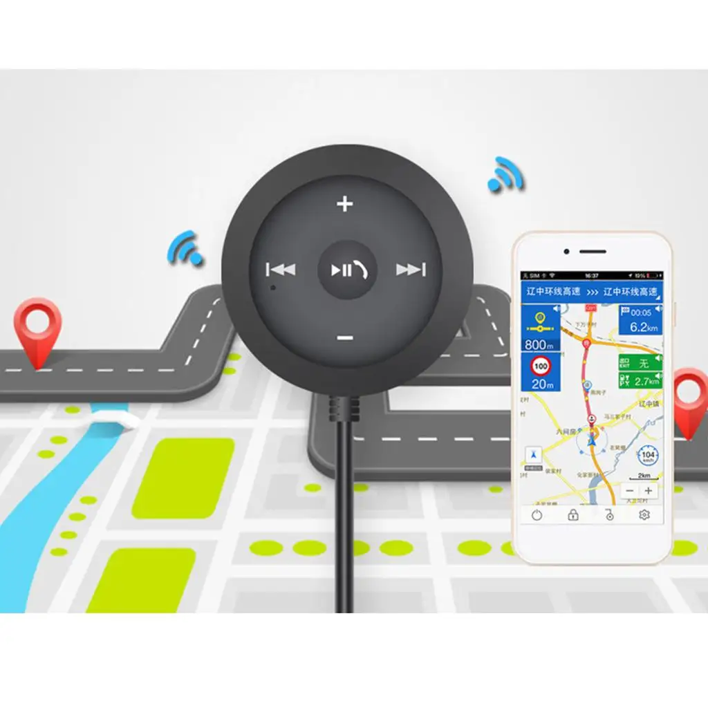 Universal Vehicle MP3 AUX Audio Adapter Bluetooth 4.2 5x5x1.7 cm for Nexus