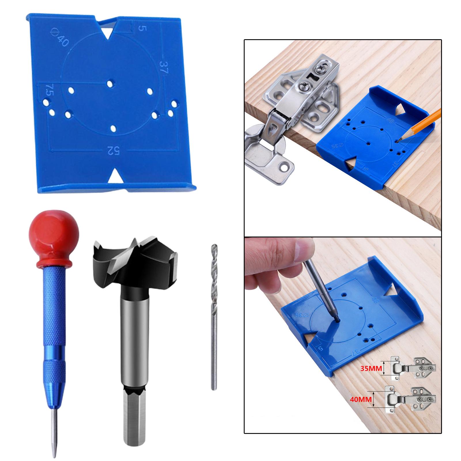 Hinge Opening  Woodworking Tool Hinge Hole Drilling Guide  Hinge Hole Positioning Ruler for Closet Door Furniture