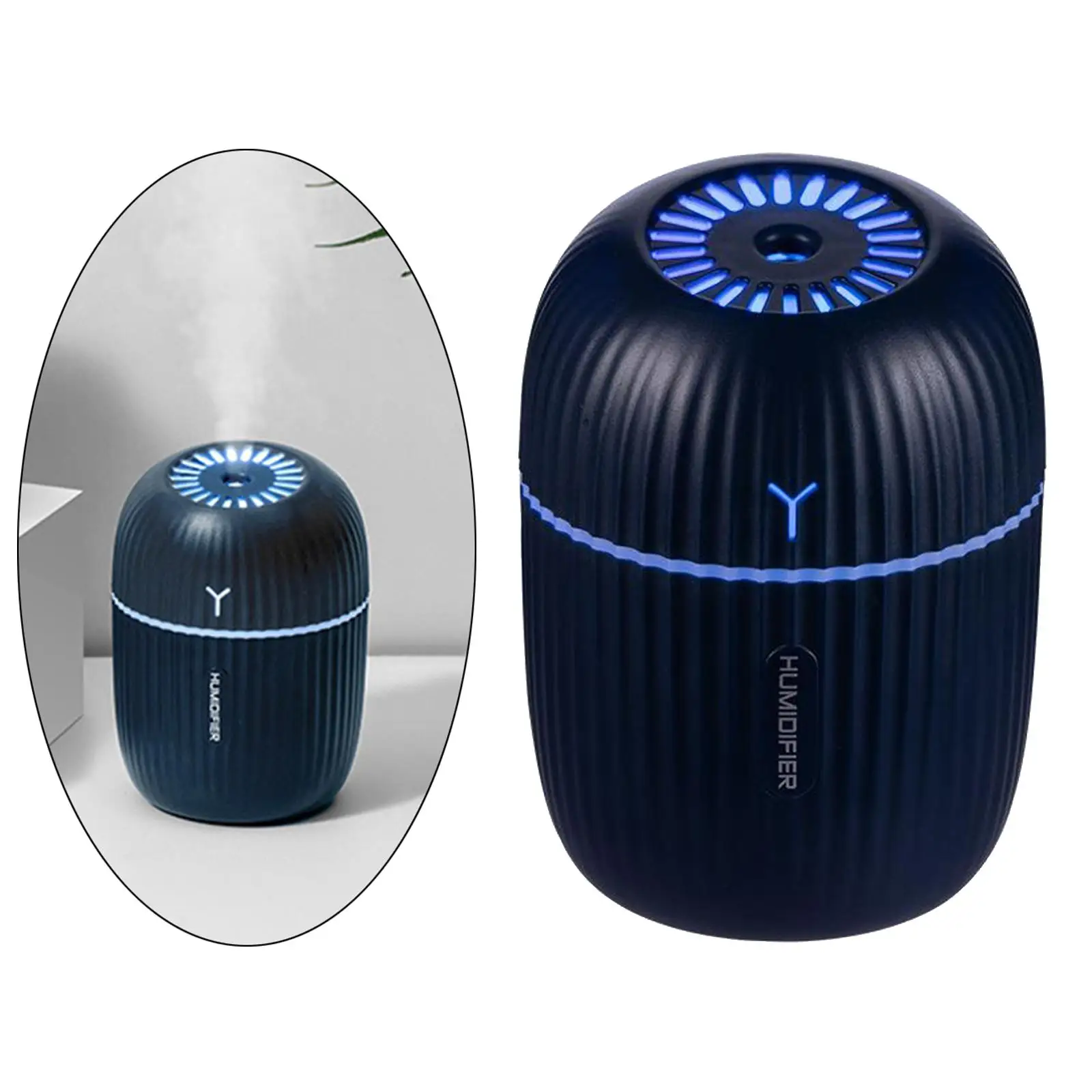 Portable Cool Mist 200/260ML Ultrasonic Humidifier Tabletop Night Light Home Office Use