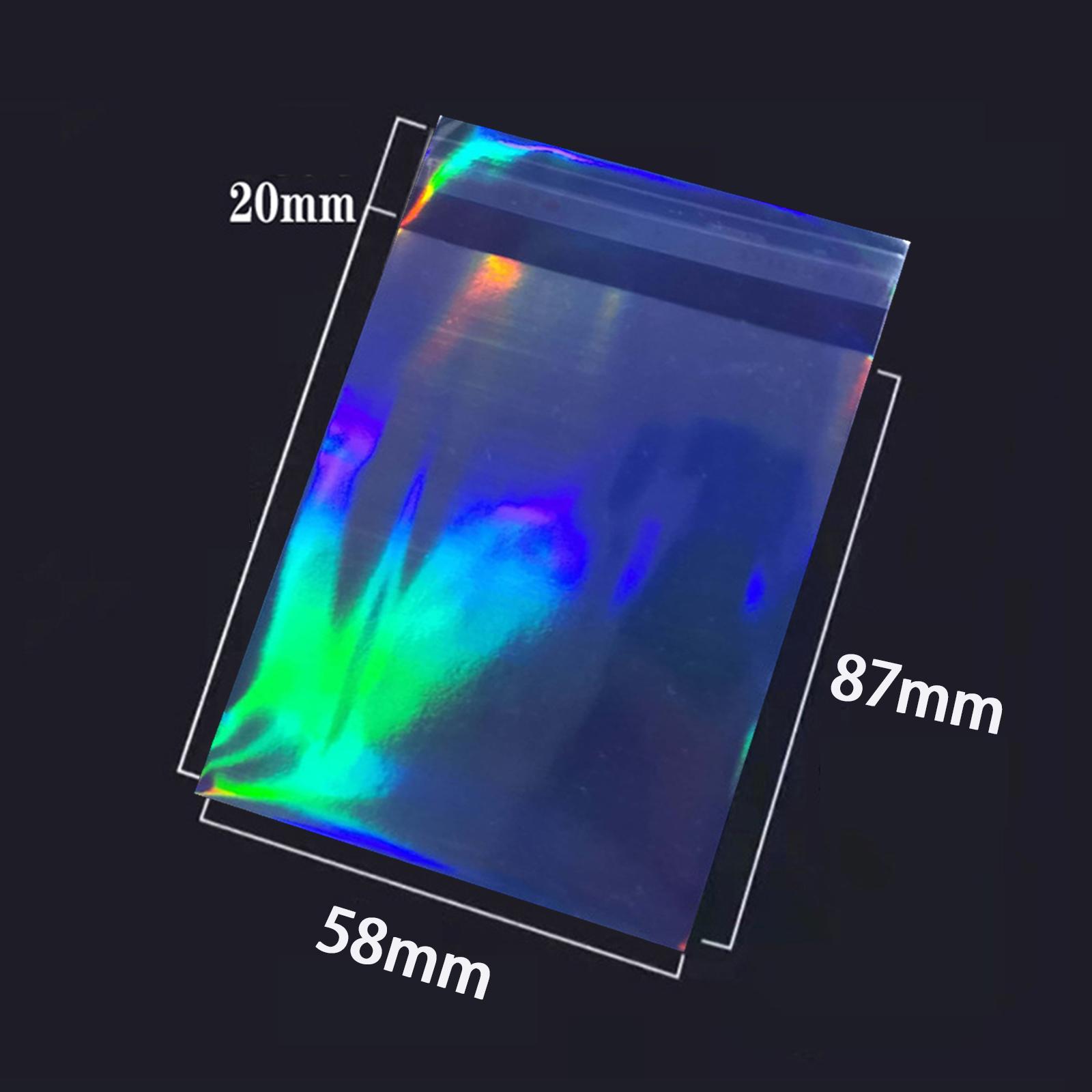 50 Pieces Holographic Foil Protective Cover Trading Cards Shield Cover Card Protector Holographic Foil Protective Cover