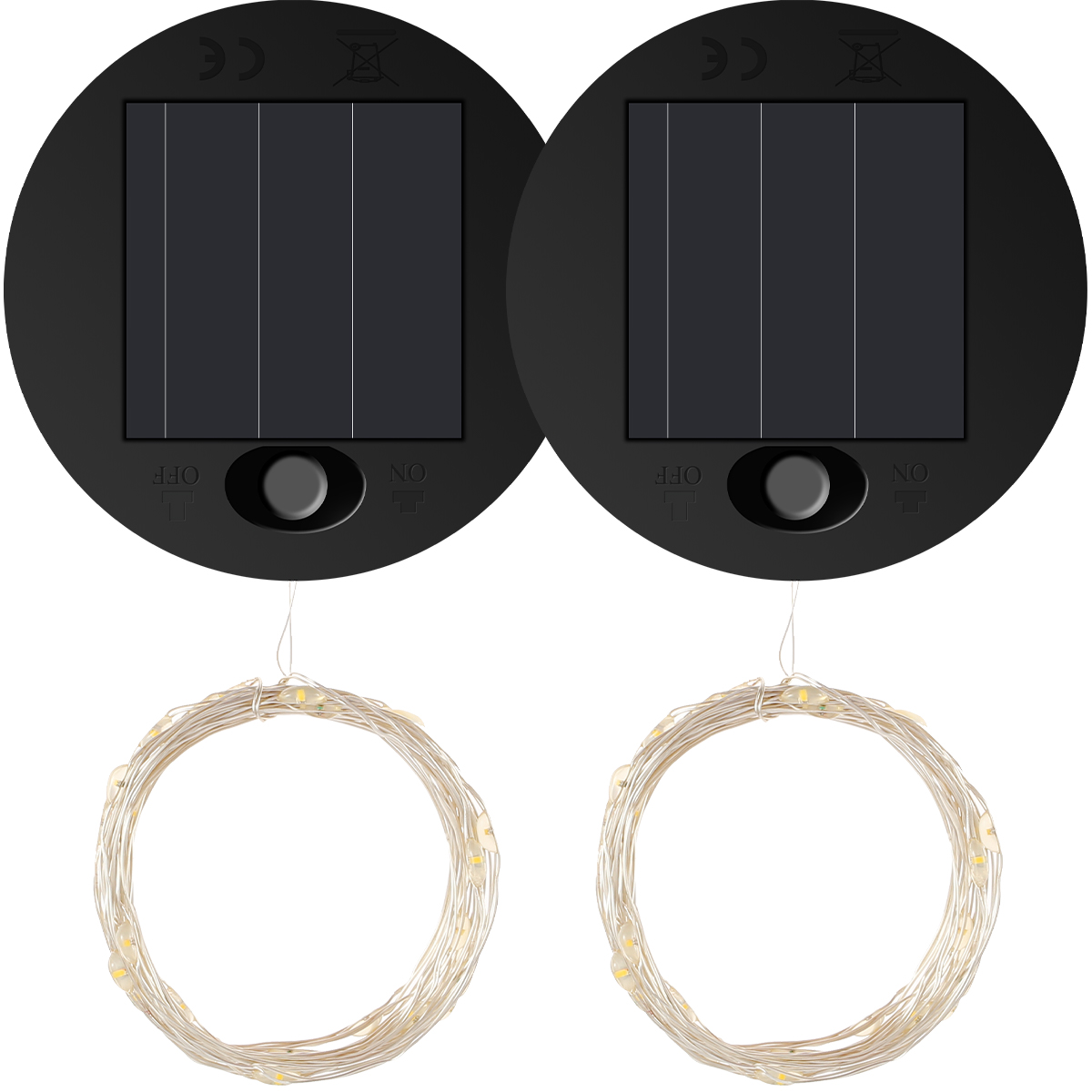 Title 7, 2 pçs lanterna solar luz string substituição pa...