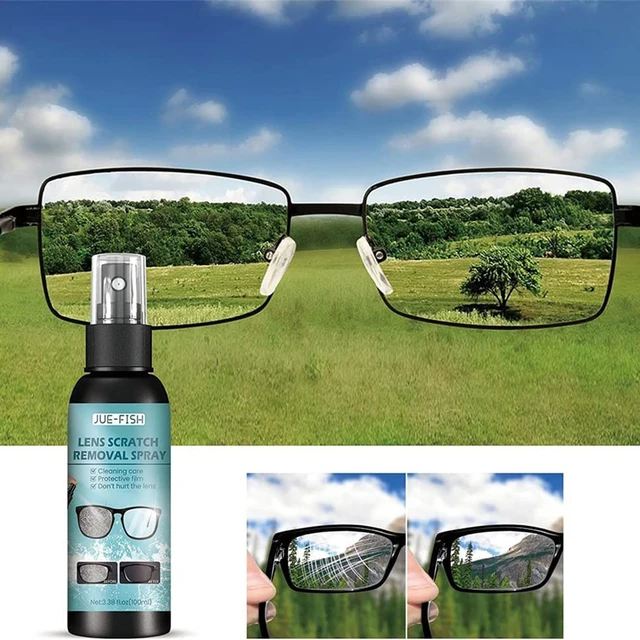 Comprar Limpiador de lentes de 100ML, limpiador de gafas de sol, solución  de limpieza de gafas, botella pulverizadora, suministros, accesorios para  gafas