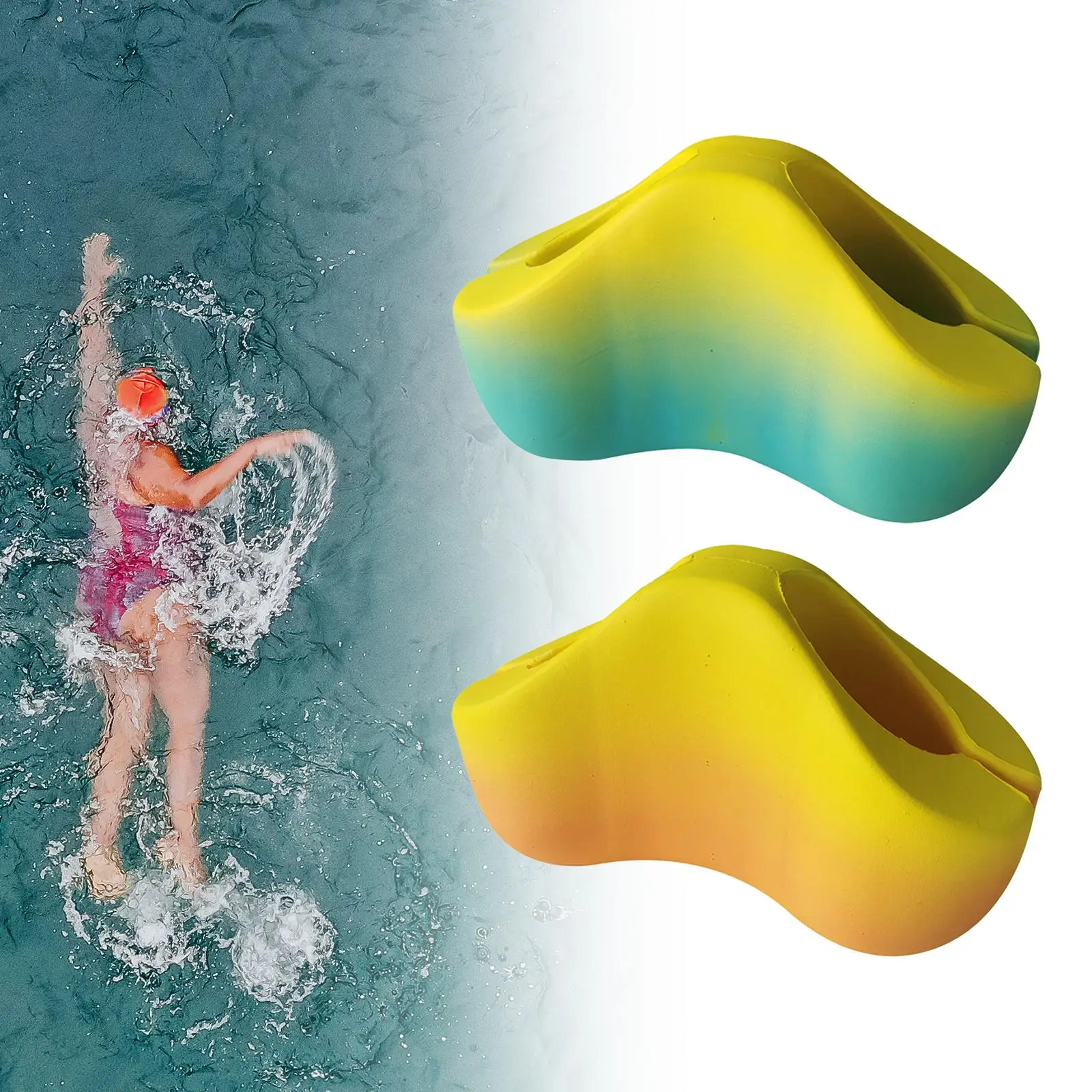Pull Buoy Leg Float, Floating Pool Swim Buoy Swimming Stroke Kickboard for Junior Beginners Body Strength Water Exercise