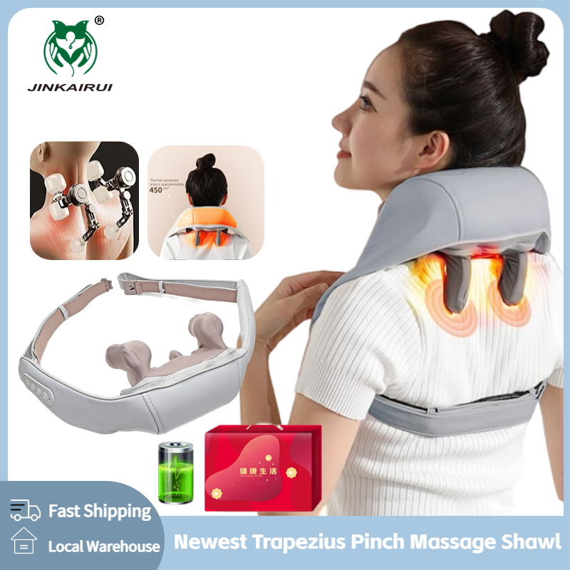 Best of Newest Wireless Neck Massager Kneading Cervical Spine Massage Shawl Trapezius Muscle Heating Rechargeable Protable Health Gift Reviews & Tips