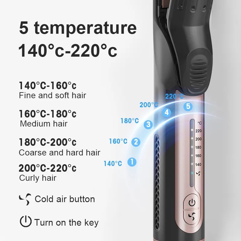 Title 3, 2 In 1 Hair Curling Iron With Cooling Air Hair ...