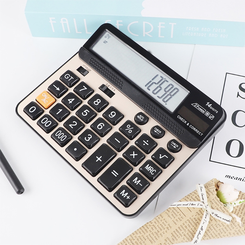 Escritório em casa 14 dígitos calculadora eletrônica