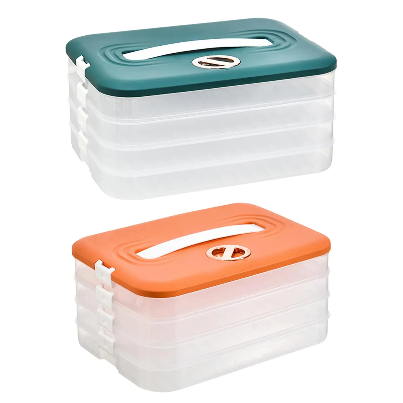 Large Storage Container for , 4-layer Food Grade Food Containers, Leak-proof, Stackable for Fish Eggs