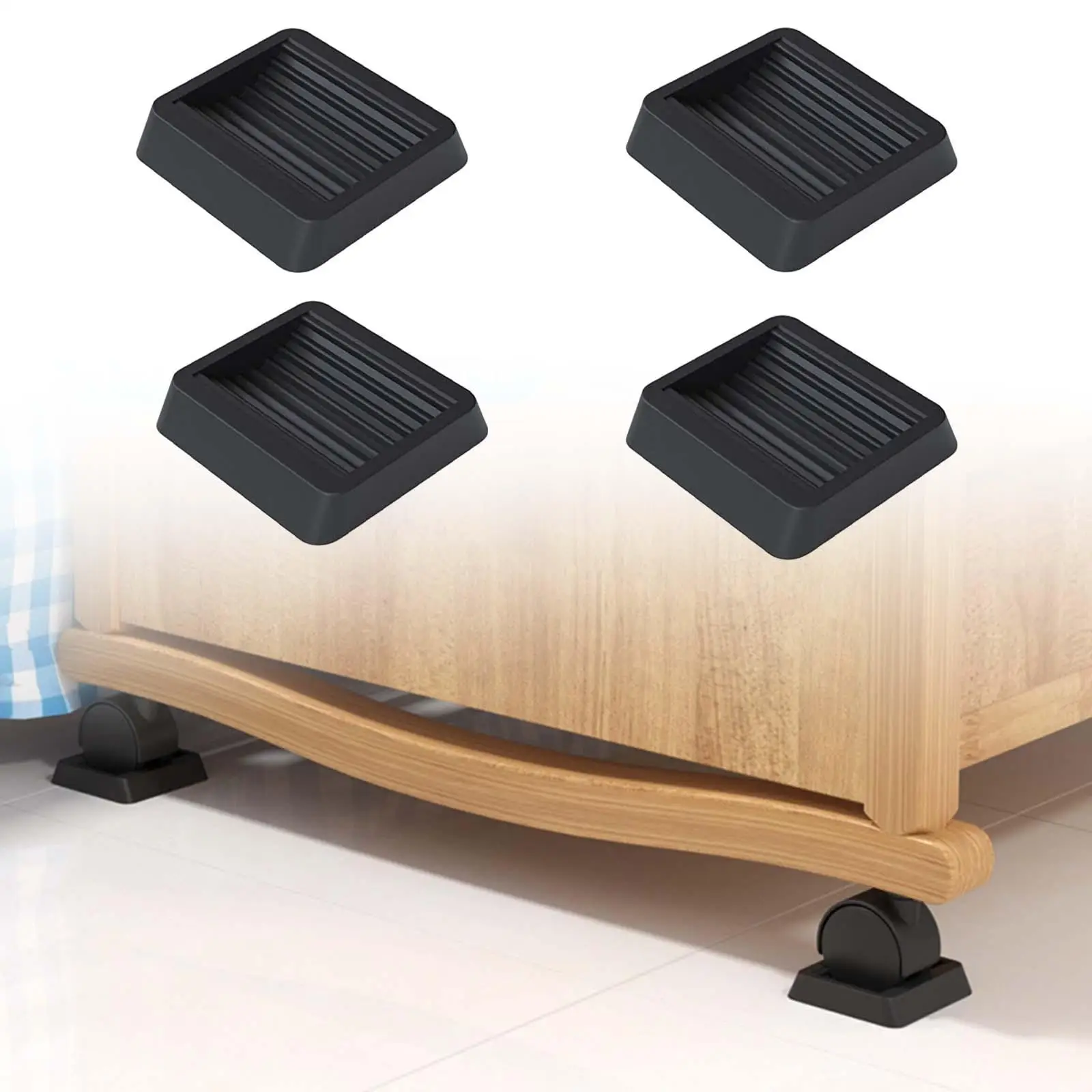 4Pcs Caster Cups Easy Use Chair Leg Floor Protectors Protector Pads Bed Frame Wheel Stoppers Hardwood Floor Protectors for Chair