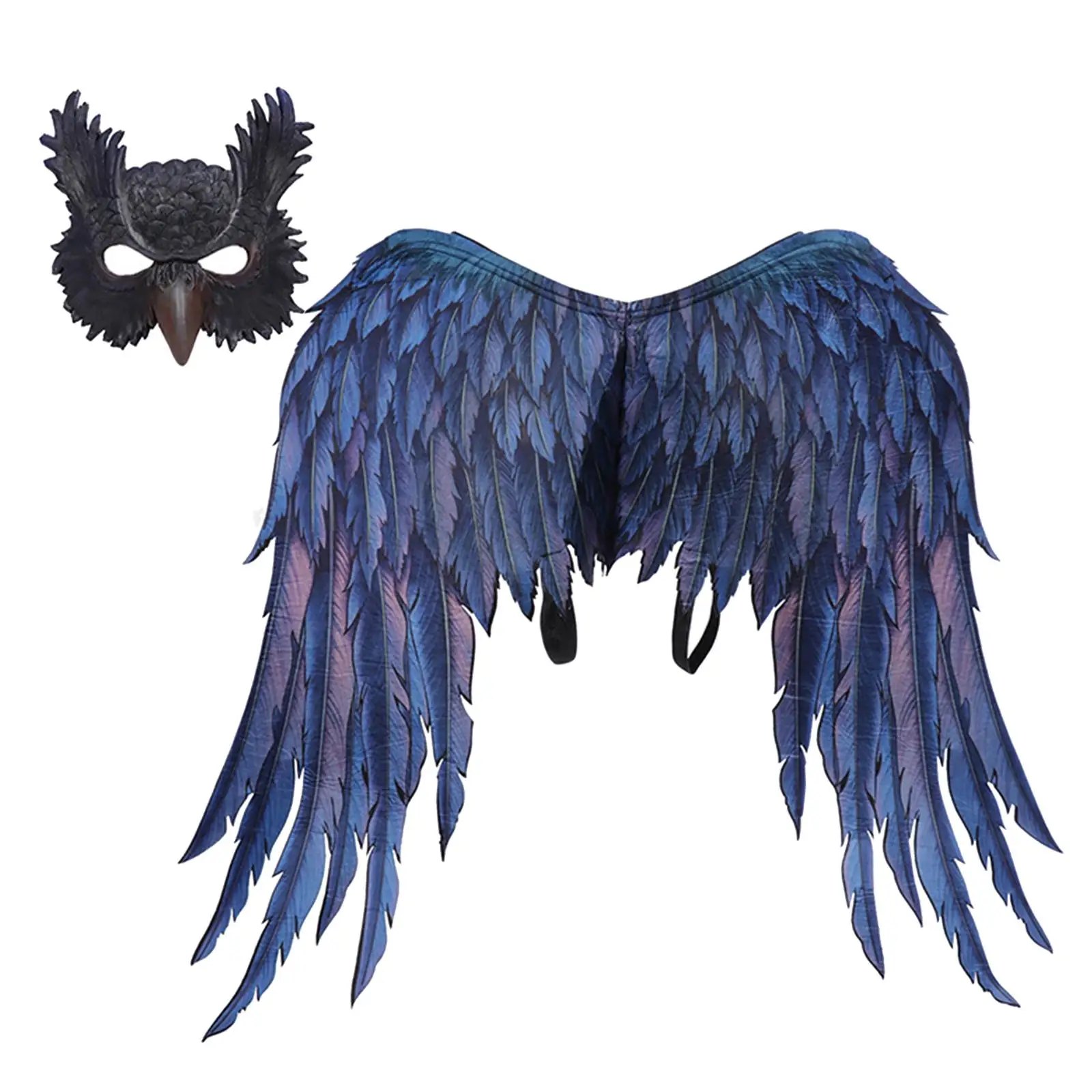 Creative Halloween Cosplay Mask Kit Cosplay Costume Animal Owl Mask Wings Lightweight Role Play Mask for Carnival Decoration