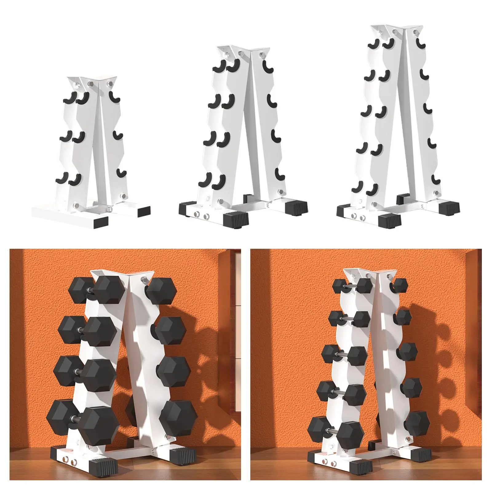 Dumbbell Rack A-frame Dumbbell Weight Rack Multipurpose Stable Dumbbell Storage