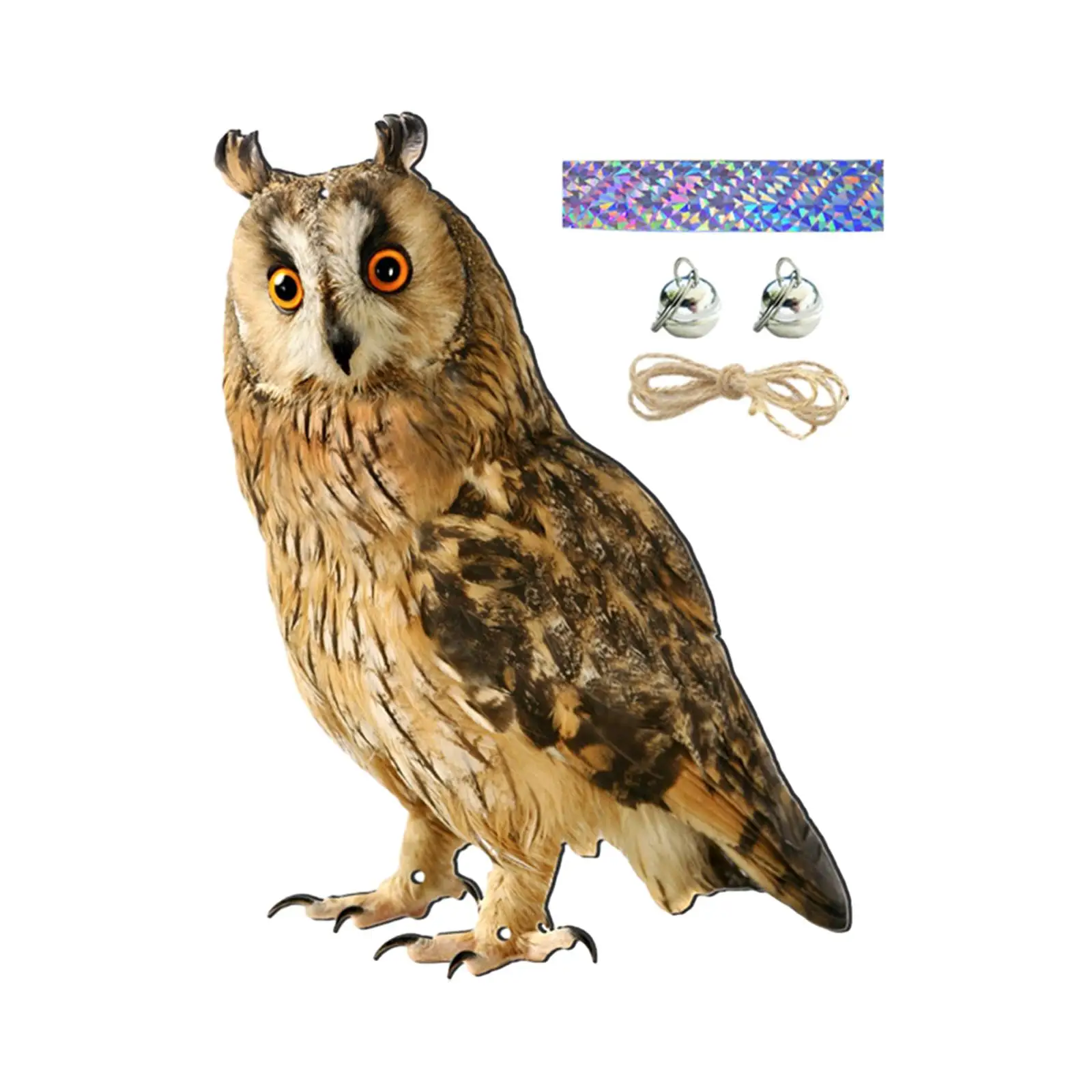 Fake Owl Decoration Owl to Frighten Birds Owl to Keep Birds Away Fake Owl Statue Decoy for Windows Rooftops Patio Yard Outdoor