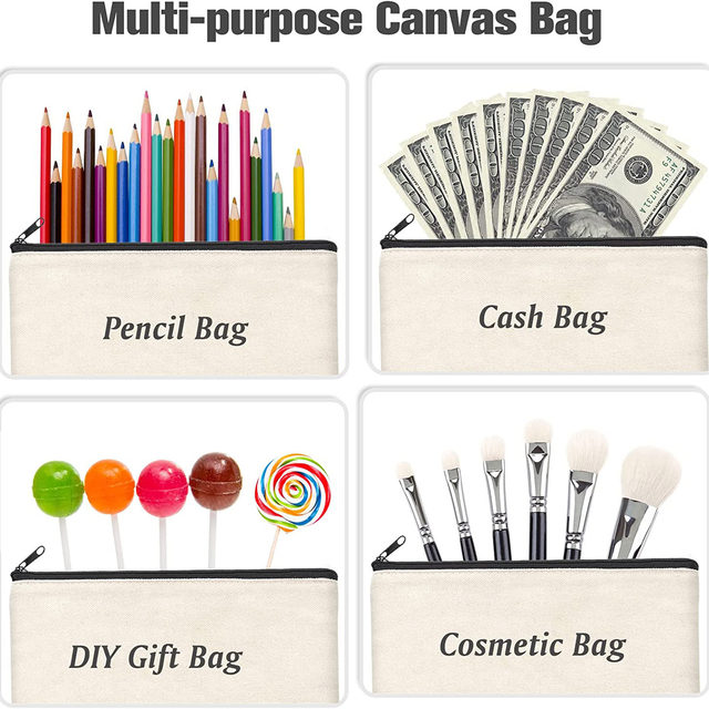 20 Sacchetti Di Tela Con Cerniera | Per Trucco, Accessori, Fai-da-te E Regali - Foto 3