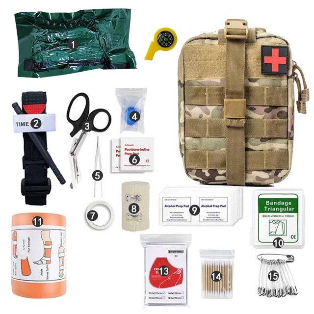 Kits de supervivencia Kit de campamento – Accesorios de equipo táctico  Molle Accesorios Kit de supervivencia EDC Kit de primeros auxilios Militar  EDC