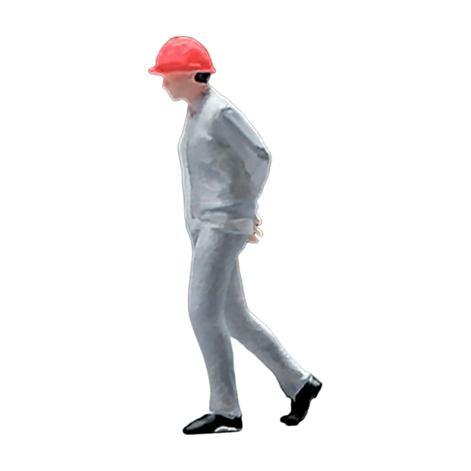 1/64 Worker Figure Model Resin Figurines Hand Painted Figurines for Train Railway