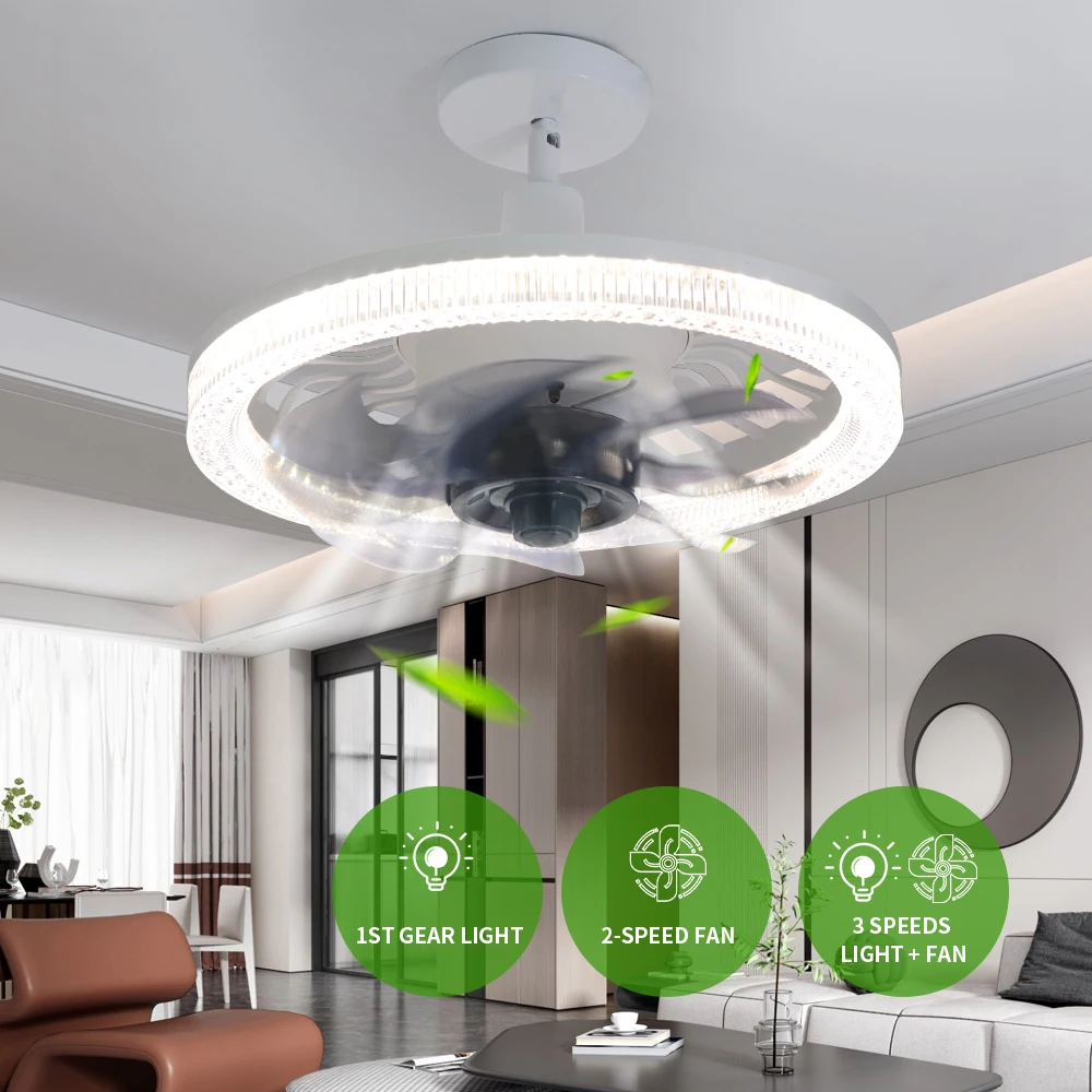 Title 7, 3 In 1 Ceiling Fan With Lighting Lamp E27 Conve...