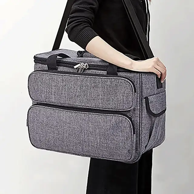 LUXJA Bolsa de transporte para máquina de coser con organizador de  accesorios de costura, puntos grises
