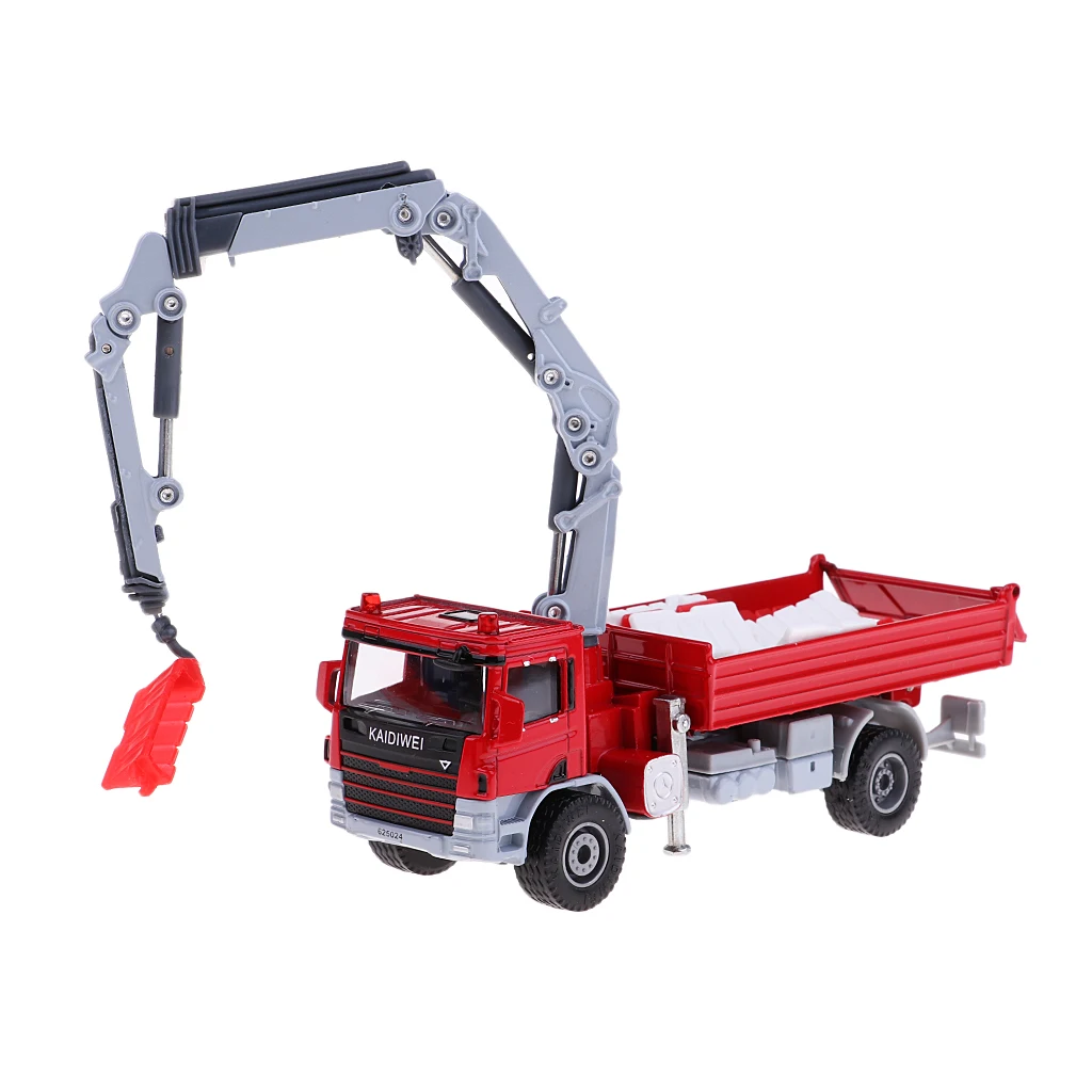 1:50 Model Car Crane Truck Diecast Transport Vehicle Kids Toy 13.9x4.8x7.8cm