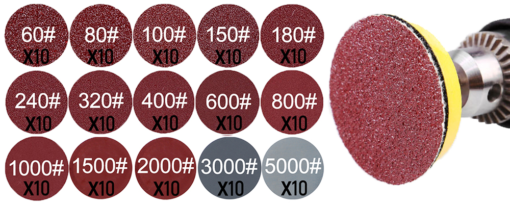 Car Waxing Sponge Pad Polishing Kit Auto Detailing Sandpaper Buffing Sanding Disc Polisher Drill Adapter Headlight Restoration