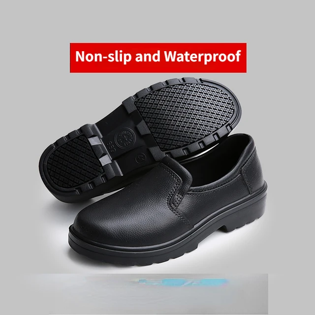Chef Shoes Kitchen Nonslip Shoes Safety Shoes Cook Culinary School Black  Shoes