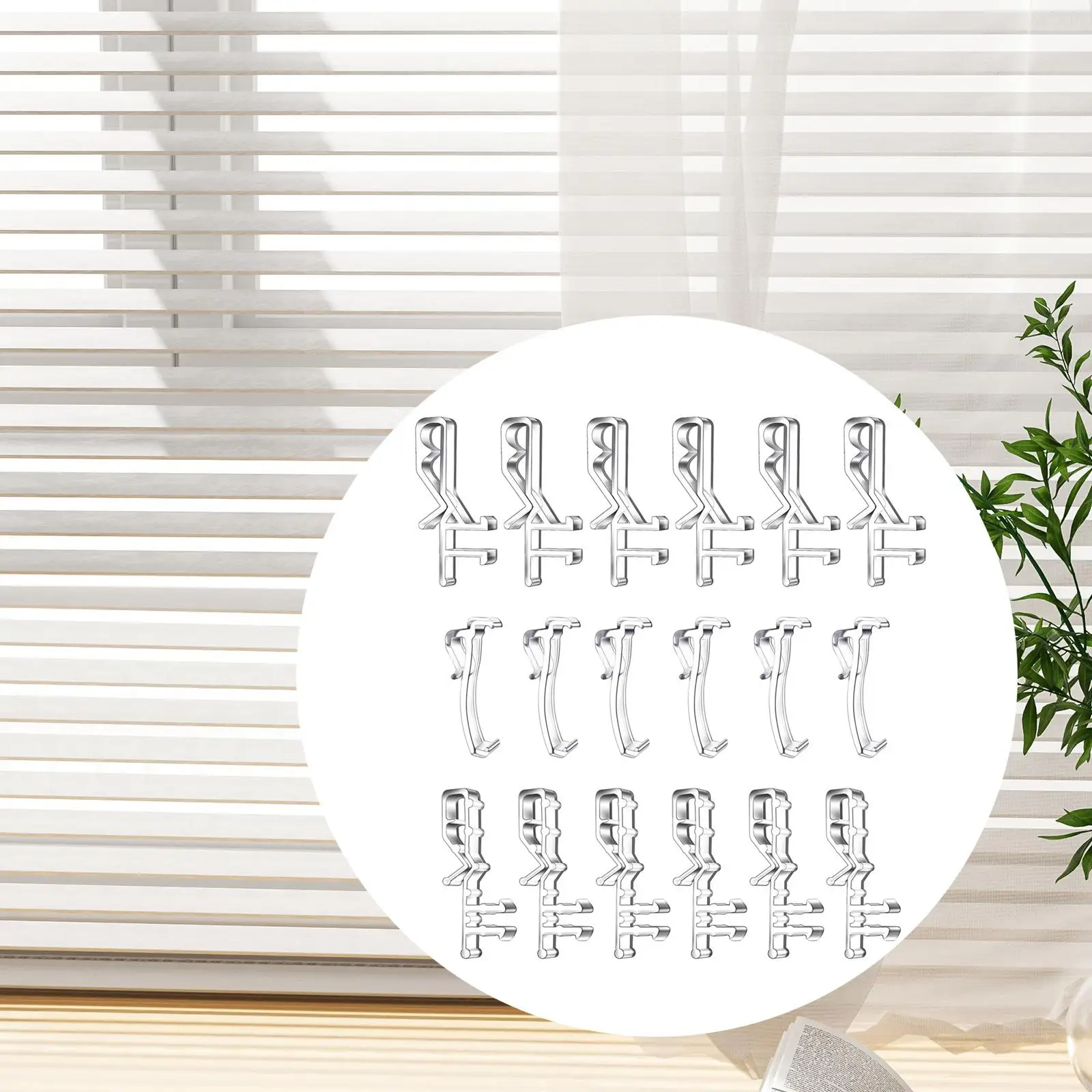 18Pcs Hidden Valance Clips for Horizontal Wood Blinds Replacement Clips Clear Valance Retainer Clips for Office Living Room Home