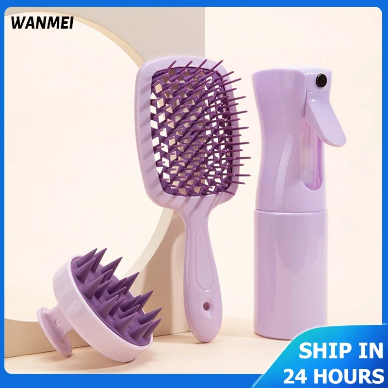 Best of 3pcs / set Spa Care Hair Shampoo Brush Natural Wet Curly Hollow Detangling Hair Brush Set Salon Professional Hairdressing Tools Reviews & Tips