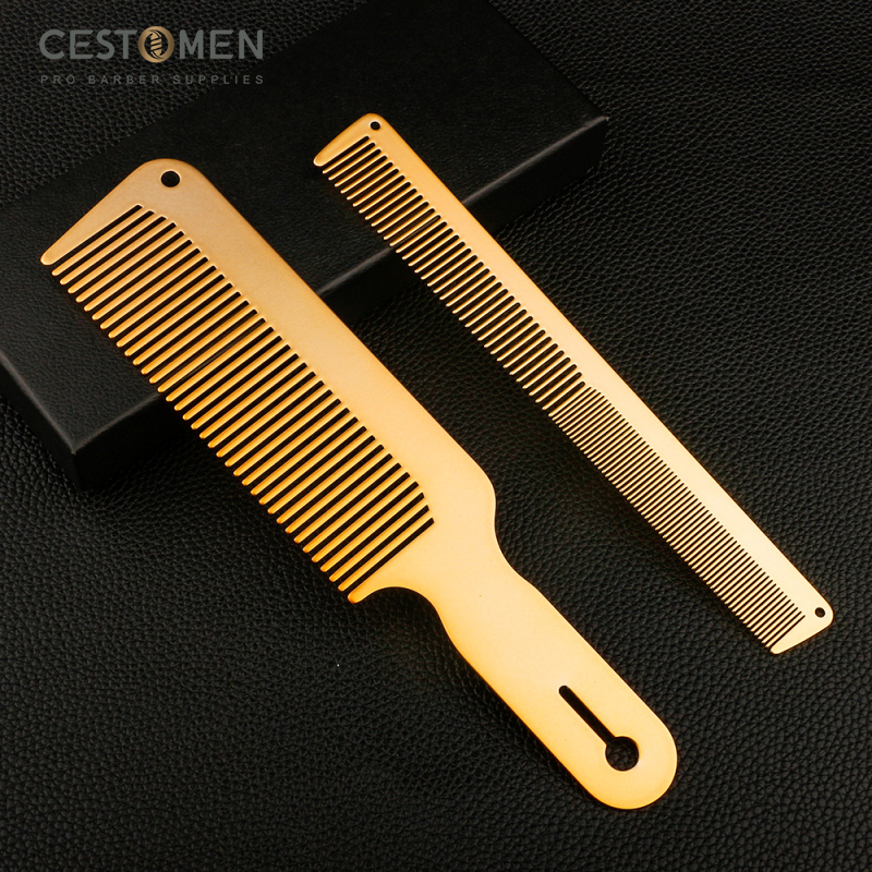 Best of Men Hairstyle Comb Titanium Steel Metal Hairdressing Cutting Comb Thin Flat Top Clipper Over Comb Haircut Tools For Hairdresser Reviews & Tips