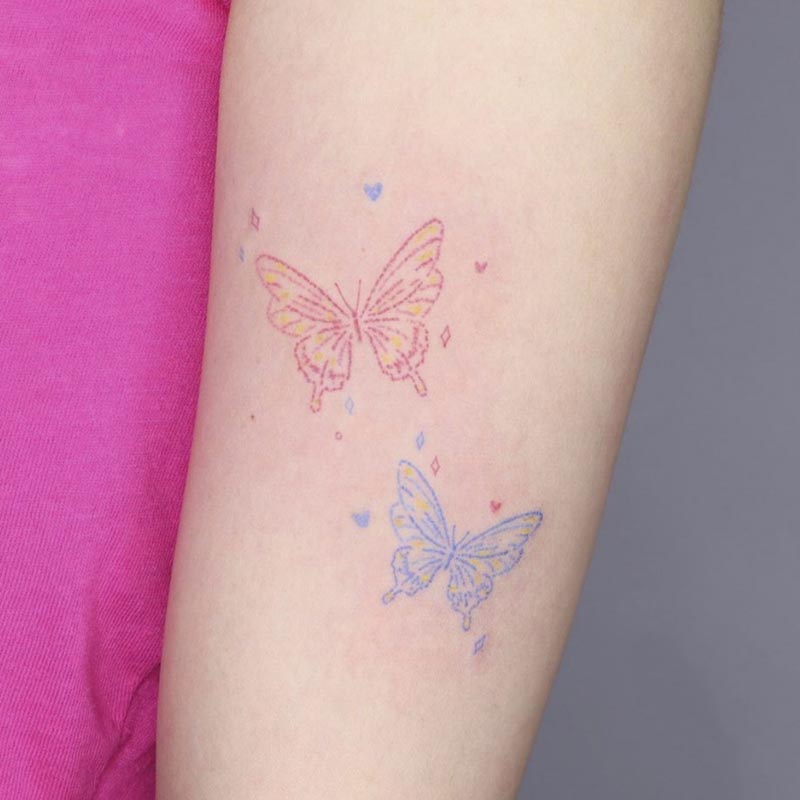 Best of Waterproof Temporary Tattoo Sticker Colorful Butterfly Love Star Tattoo Flash Tattoo Sexy Arm Female Reviews & Tips