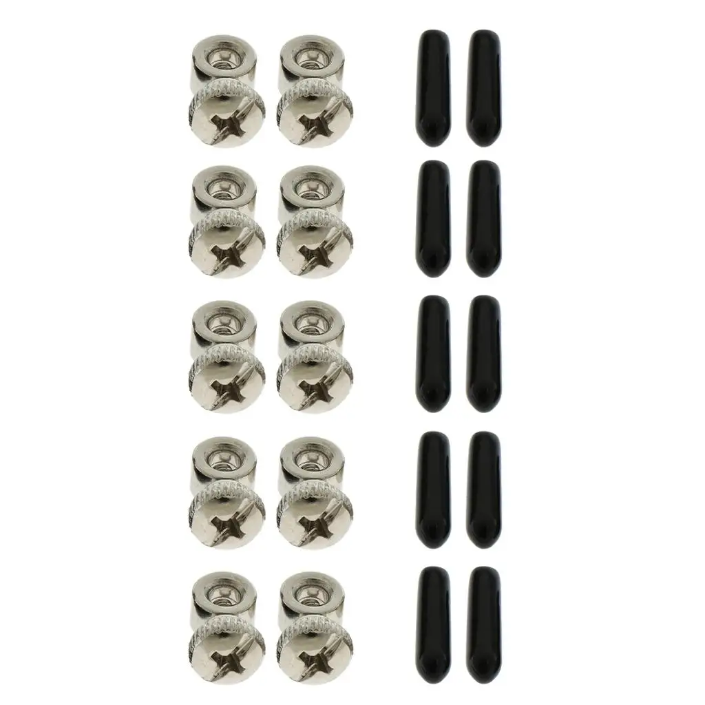5 Sets Replacement Screws End Caps for Speed Cable Jump Skipping Ropes Cables Accessories Parts Components