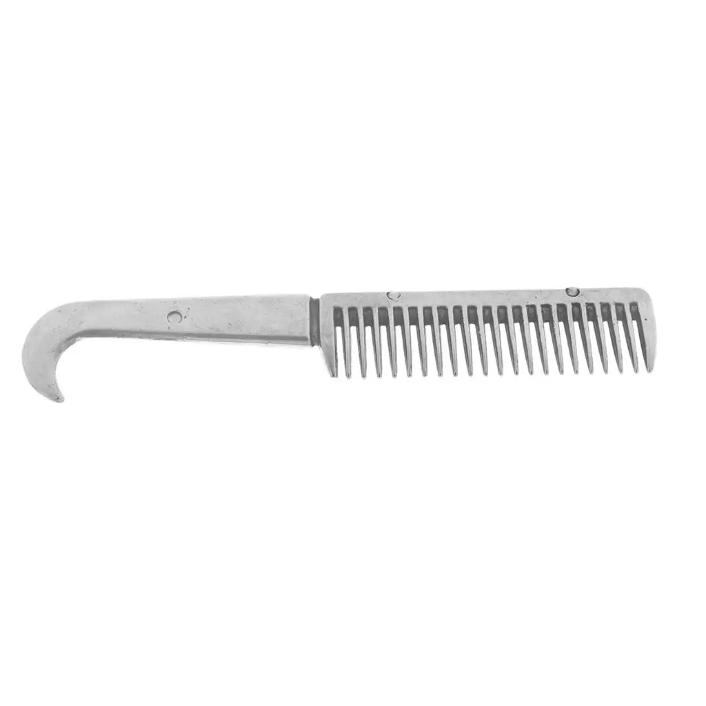 MagiDeal Stainless Steel Grooming Tool Equestrian Polished Horse Pony Grooming Comb Currycomb Accessory 