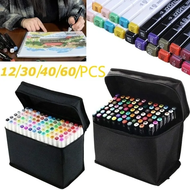 Markers Set 18 20 24 36 40 48 60 Color Copic Markers Sketch Set For Manga  Design Double Head Brush Pen For School Art Supplies Design Marker