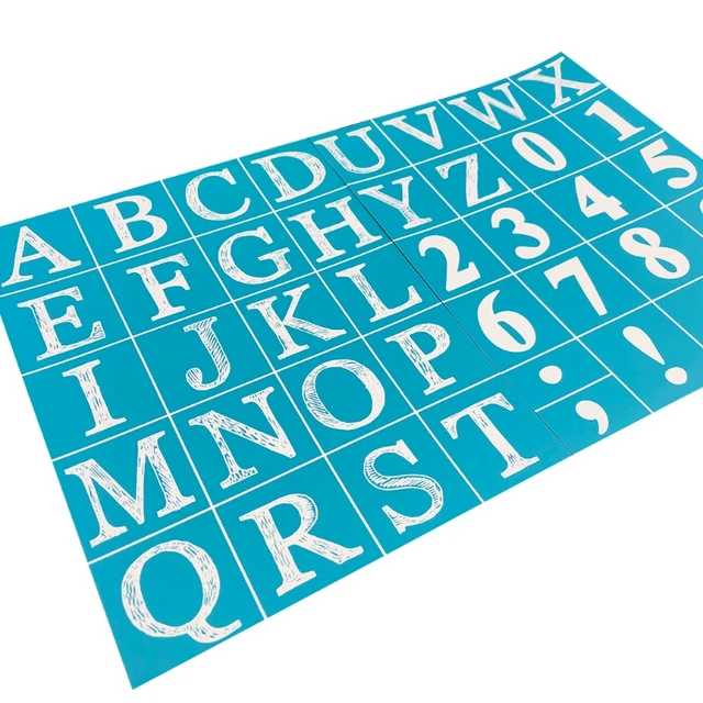 2 Sheets Metal Alphabet Stickers Uppercase Letter Lower Case