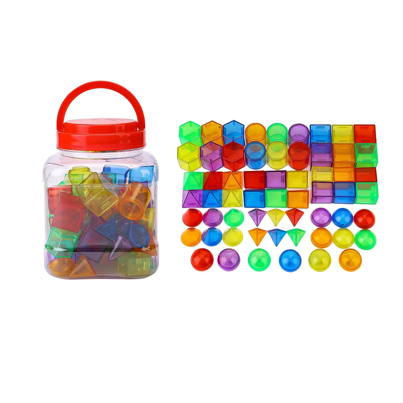 Geometric Solids Montessori Toys Colourful Detachable for Gifts Living Room