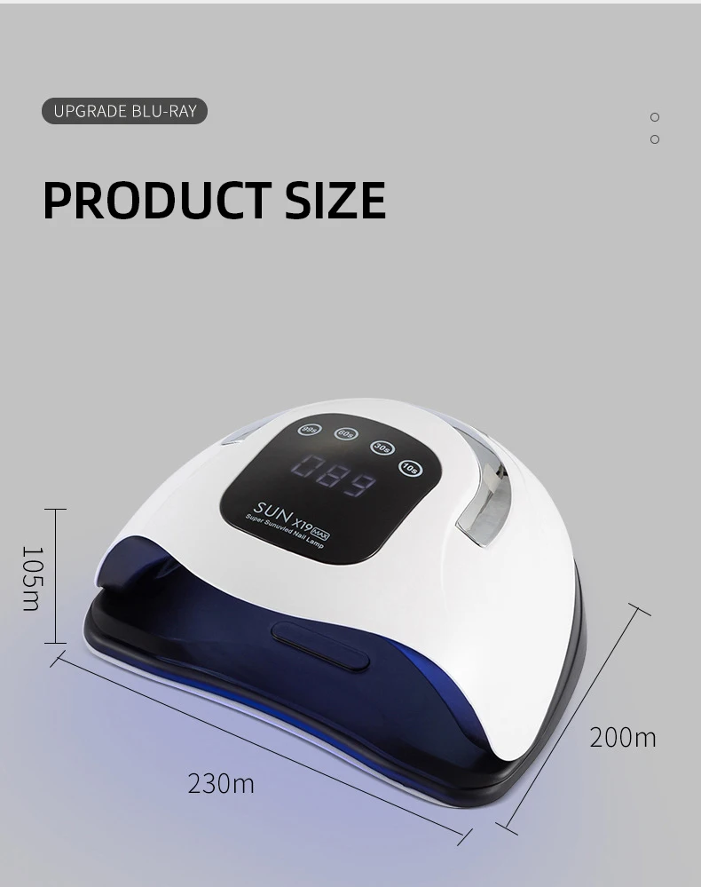 320W Professional Nail Dryer For Manicure Powerful UV Gel Nail Lamp 72 LEDS UV Gel Varnish With LCD Display Nail Salon Equipment