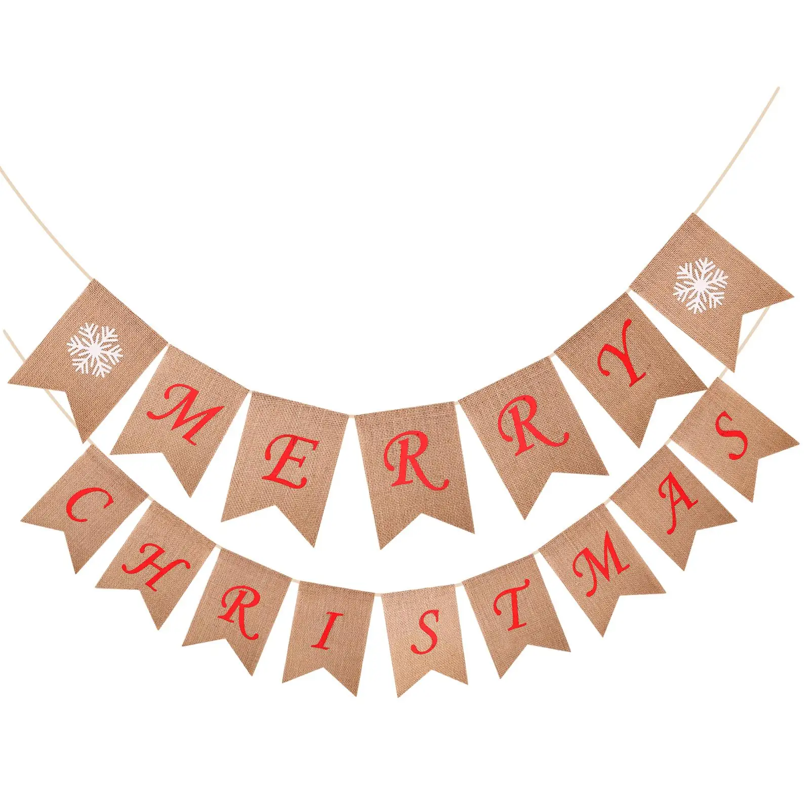 Merry Christmas Wall Hanging Banner DIY for Front Door Porch Party Supplies