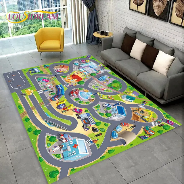 3D basket Cour Cartoon Area tappeto grande, tappeto per soggiorno camera da  letto divano stanza dei giochi zerbino Decor, tappetino antiscivolo per  bambini - AliExpress
