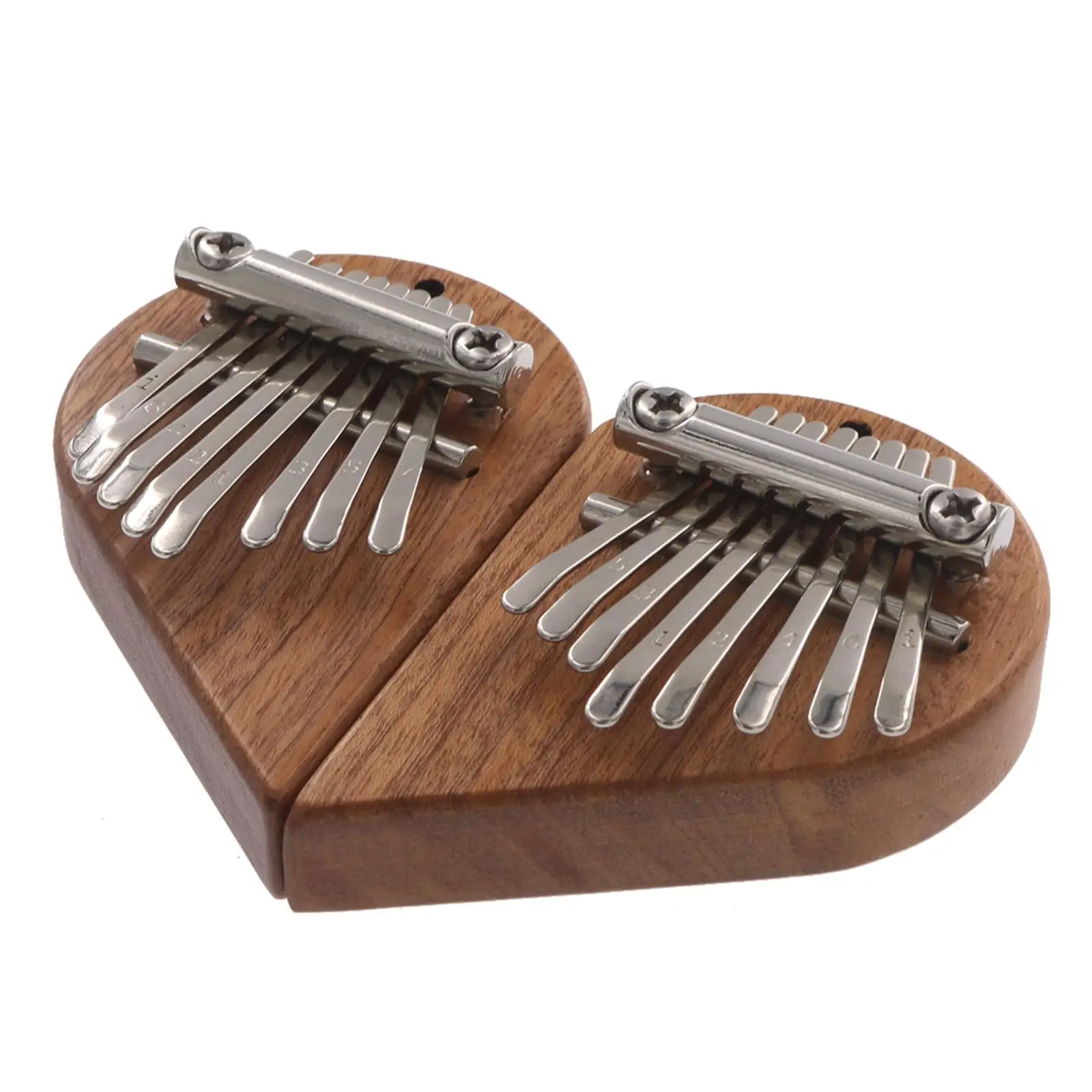 8 Keys Kalimba Thumb Heart Shaped Piano Toy Pendant Keyboard Instrument for Kids Adults Hanging Ornament