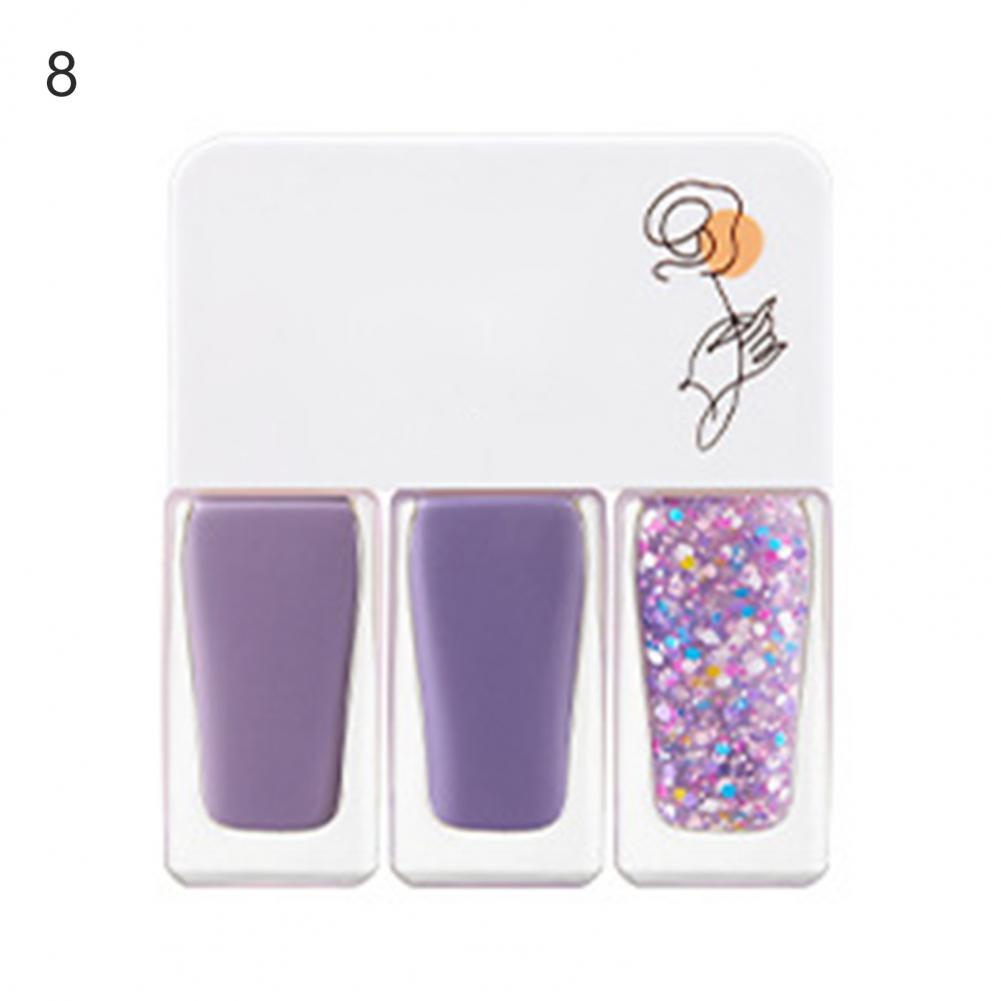 3Pcs/Set Water-Based Gel Nail Polish Set - 12g, Quick-Dry, DIY 3-in-1 Nail Art