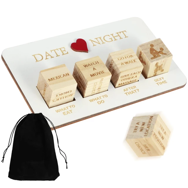 Date Night Dice After Dark Romantic Wood Couple Date Night Ideas What To  Watch Decision for Movie Dice Romantic Couples Games - AliExpress