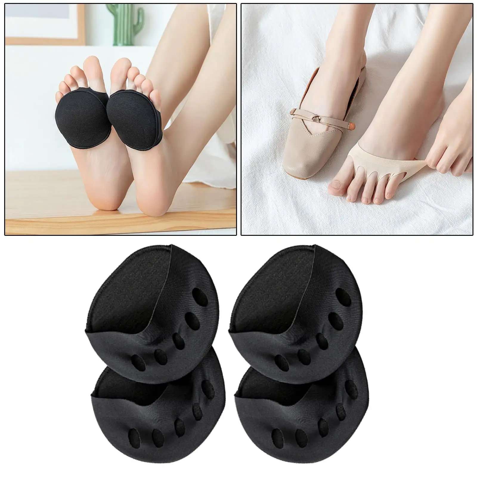 2Pair Metatarsal Pads Sore Feet Ball of Foot Cushions Pain Anti-Slip Insoles