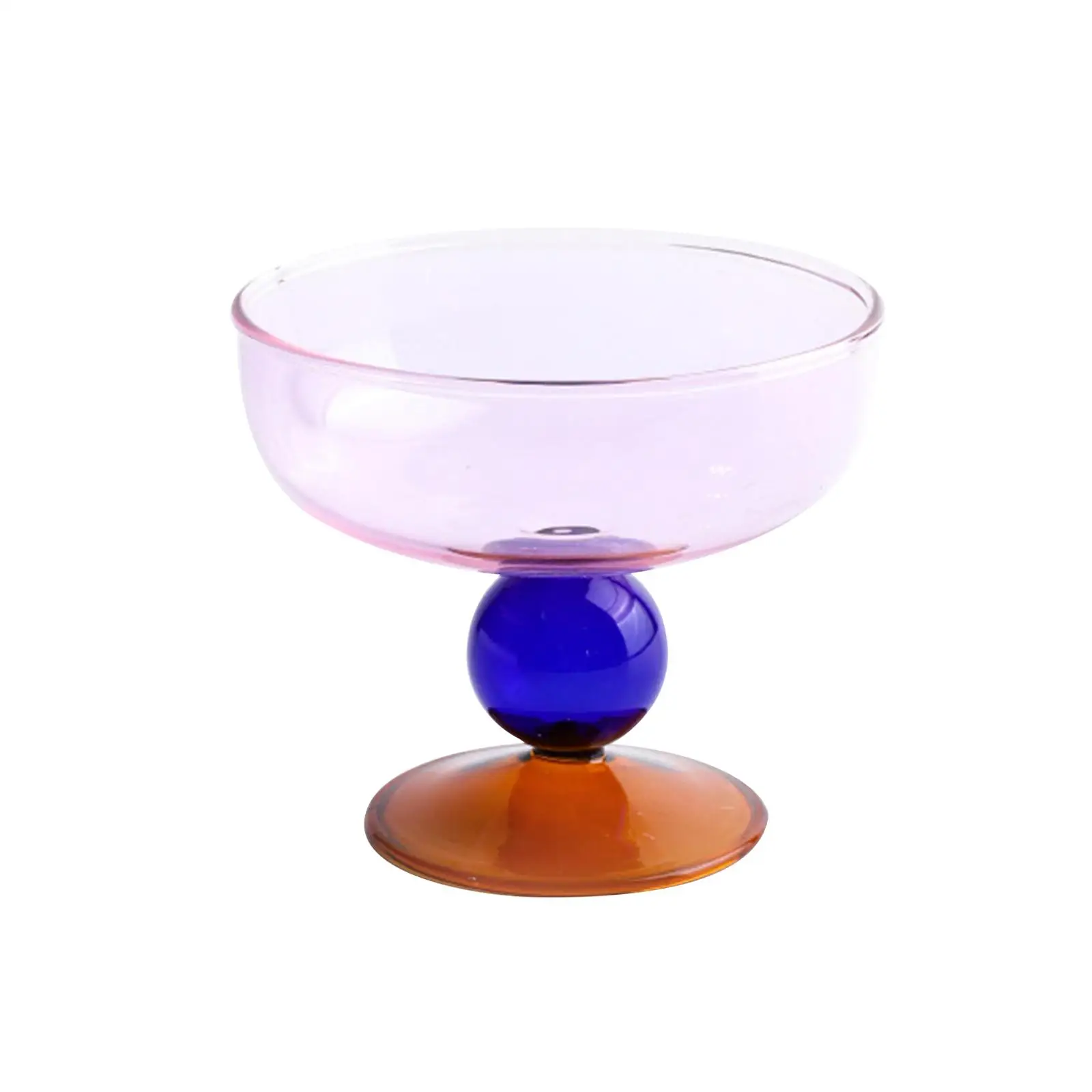 Fruit Parfait Cup Nut Footed Glass Ice Cream Bowl Glass Dessert Bowl Ice Cream Bowl for Christmas Kitchen Prep Hotel Picnic Soup