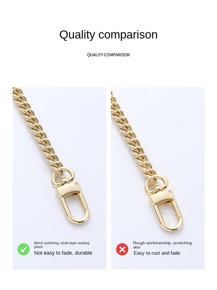 HAVREDELUXE Bag Chain Three-in-one Transformation Metal Bag Messenger Copper Chain Bag Chain Accessories Single Purchase