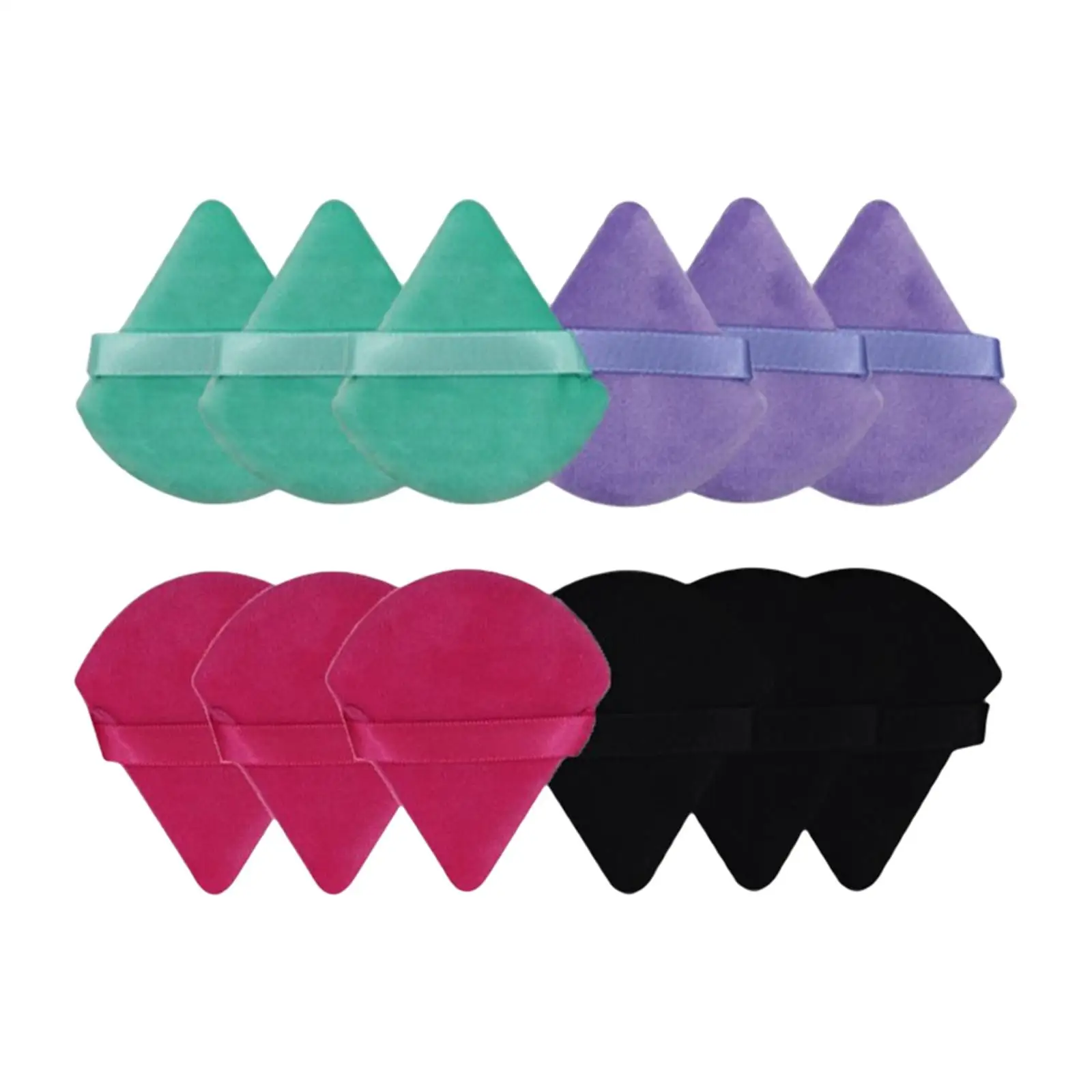 12Pieces Triangle  , with Strap Soft Makeup Puff for Loose   Products Body  Contouring under Eyes Corners