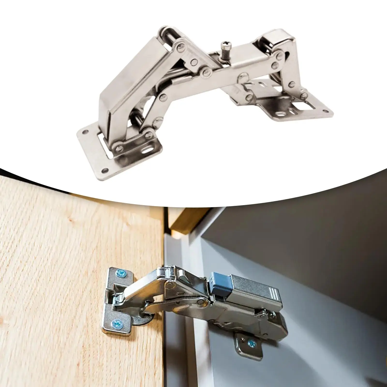 180 Degree Hidden Hinges Frameless Cabinet Hinges Easy to Install Soft Close