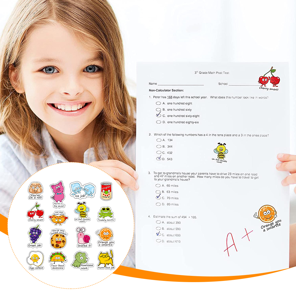 Incentive Classroom, Inspiração Cute Motivational Reward Sticker, Palavras Palavras, 400Pcs