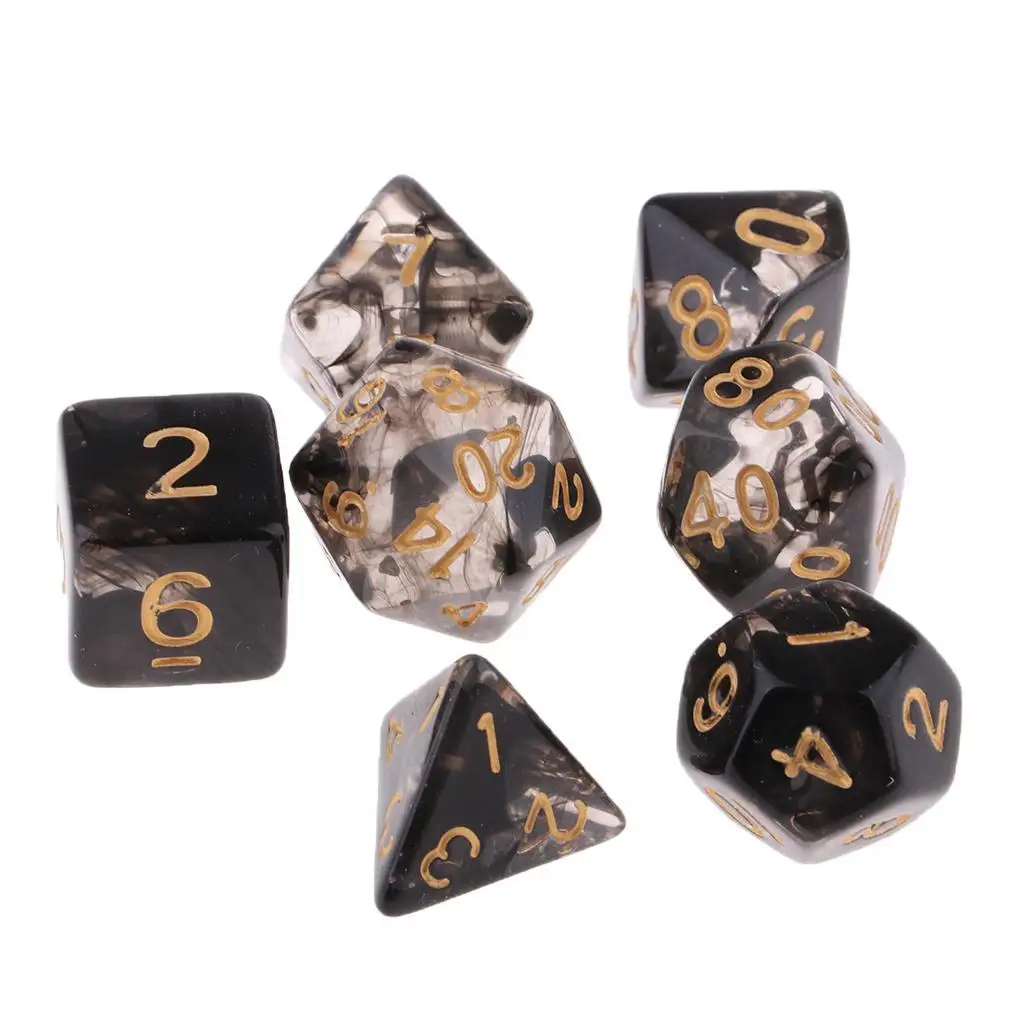 7 Pcs Toy Dice Games Dice Accessories Polyhedral Role Playing Multi-Side 
