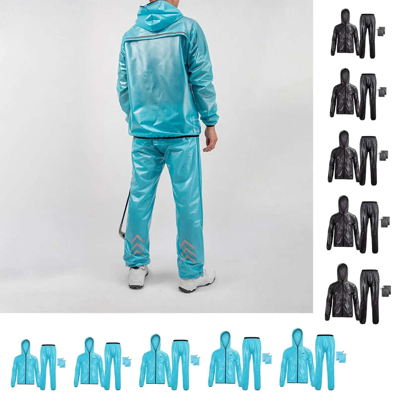 Rain Suits WaterStorage Bag Breathable Rain Gear for Trekking Adults Women Men